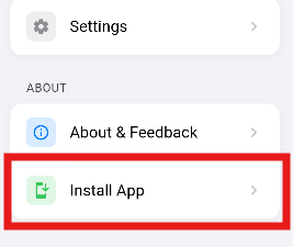 Manual Install Button